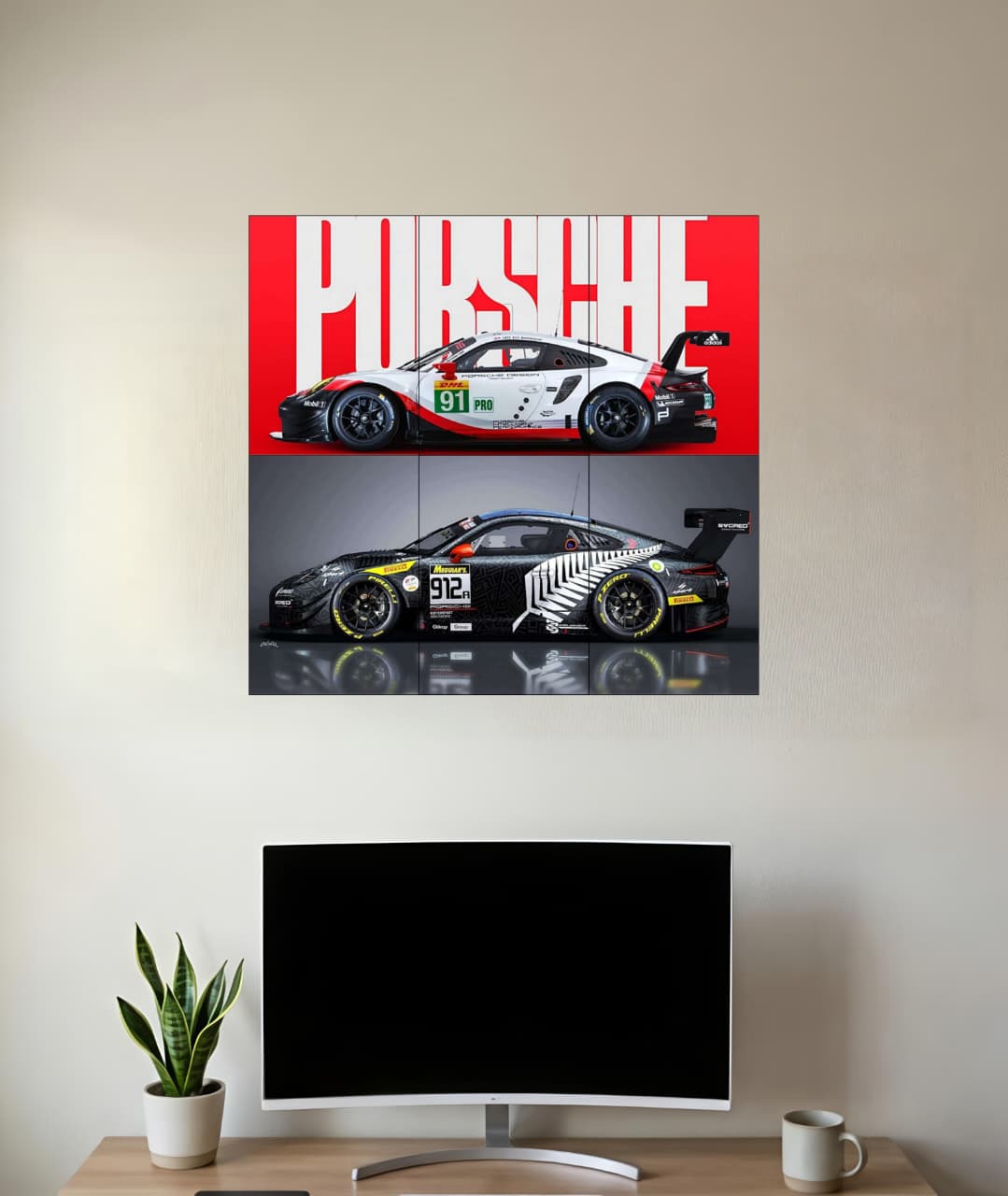 Premium Supercar Split Wall Poster Set of 2 – High-Quality Automotive Art for Modern Rooms 003